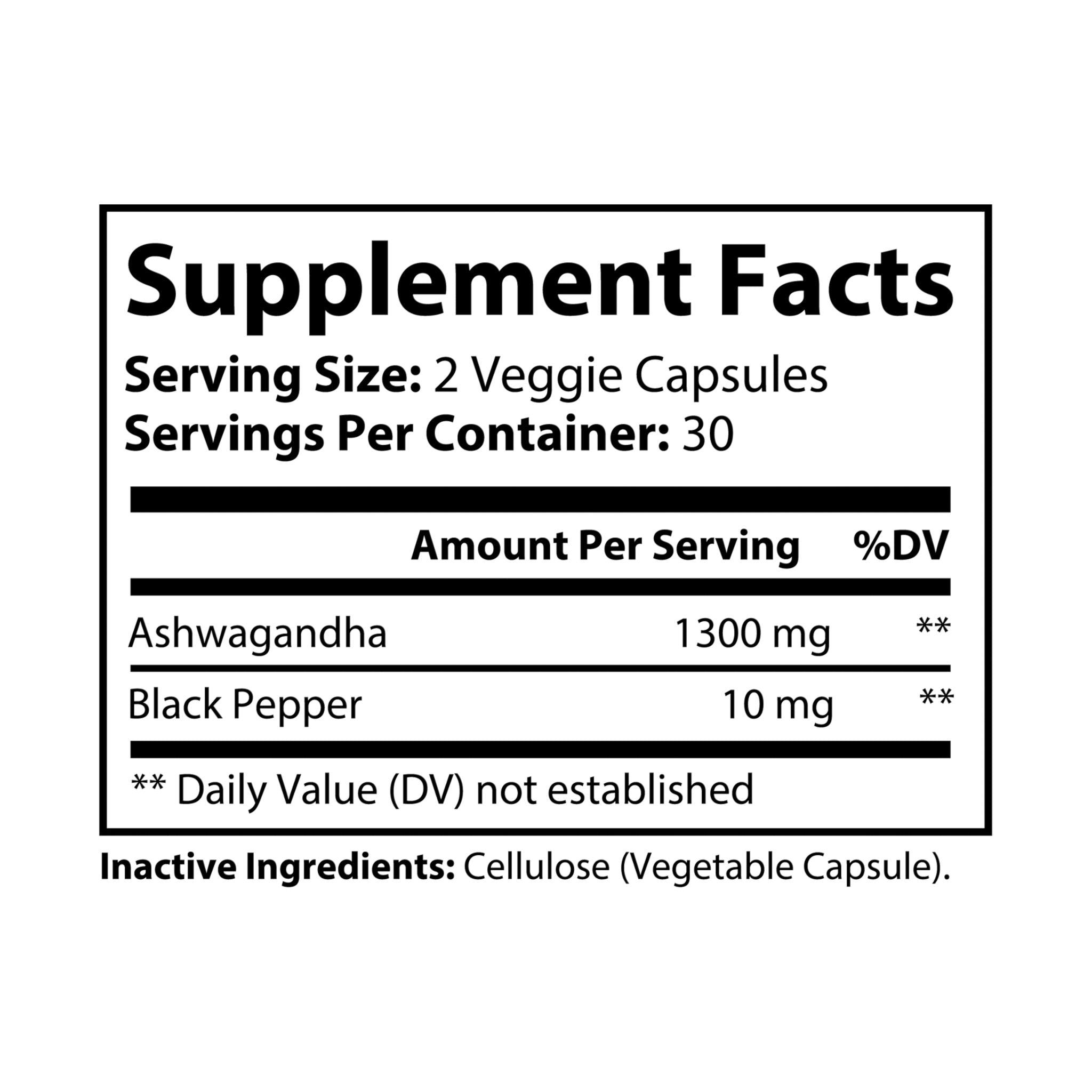 Calm Restore™ — Ashwagandha + Black Pepper Supplement (60 Capsules)